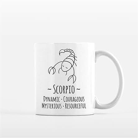 Taza Escorpio Regalo para ella Escorpio Zodiaco Regalo para Él Taza del Zodiaco del Signo del Zodiaco Regalo del Horóscopo Regalo de la Astrología Regalo de Escorpio Taza de Café