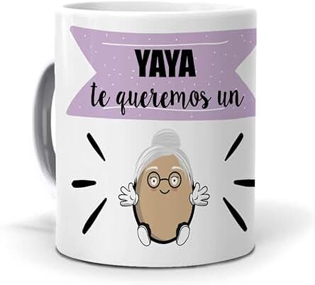 Taza Regalo Personalizado y Divertido Yaya. Yaya te Quiero un Huevo. Cerámica AAA - 350 ml.