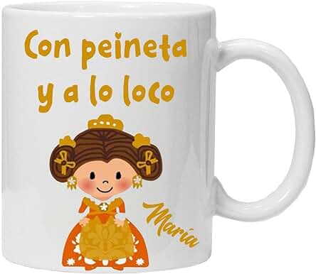 Taza soy Fallera con Peineta y a lo Loco-regalo Fallas Valencía