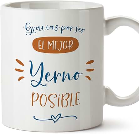 Tazas para YERNO - En Español - Gracias Mejor Familia - 11 oz - Regalo Original y Divertido