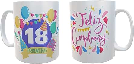 Tazas Regalo 18 Años - 18 Cumpleaños Fiesta - 18 Años Regalos Hombre - Regalos para 18 Cumpleaños - Articulos para Fiesta de 18 Cumpleaños (SOLO TAZA)