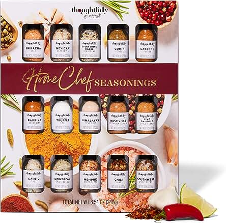 Thoughtfully - Set de Condimentos para Chefs Caseros - Conjunto de Prueba con 15 Especias Diferentes