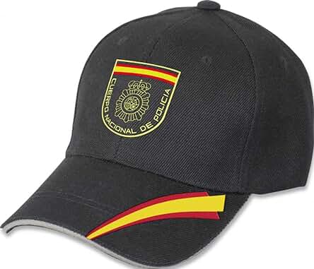 Tiendas LGP- Barbaric- Gorra Bordada Cuerpo Nacional de Policía CNP, Talla única. con Presilla de Adaptación, Color Negro Tiendas LGP- Barbaric- Gorra Bordada Cuerpo Nacional de Policía CNP, Talla única. con Presilla de Adaptación, Color Negro