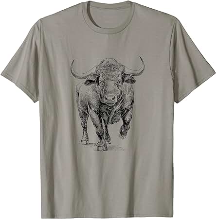 Toro Dibujado a Mano, Dibujo toro Camiseta Agricultor Camiseta Toro Dibujado a Mano, Dibujo toro Camiseta Agricultor Camiseta
