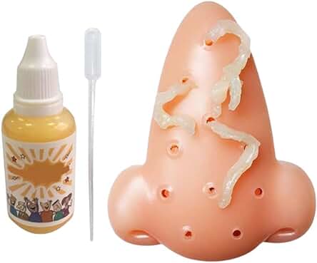 Toyos de Compresión Pimple Pop Juguete Squeeze Juguetes para el Acné Nasal Pimple Popping Toy Stress Alivio Juguete Novedoso con Solución Aditiva de 30 ml