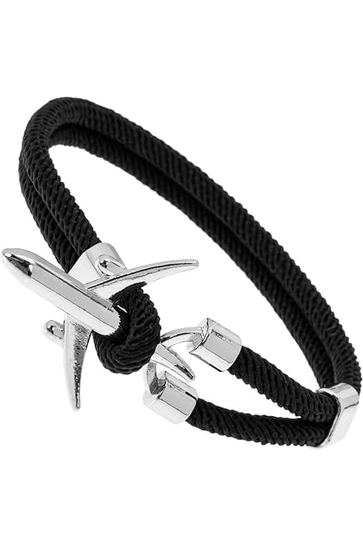 USHOBE Pulsero de Avión para Hombres Paracord Rope Madreadilla de Pulsera Avión Pulsera Joyería Piloto Regalo para Hombres Y Mujeres USHOBE Pulsero de Avión para Hombres Paracord Rope Madreadilla de Pulsera Avión Pulsera Joyería Piloto Regalo para Hombres Y Mujeres