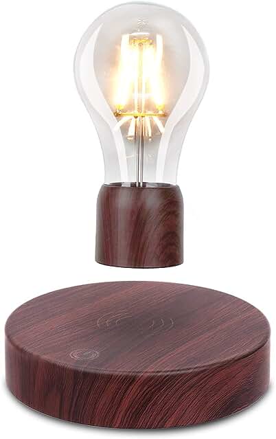 VGAzer Lámpara de Escritorio de Levitación Magnética Flotante con Bombilla LED Inalámbrica para Regalos únicos, Decoración de Habitación, luz Nocturna, Decoración de Oficina en casa