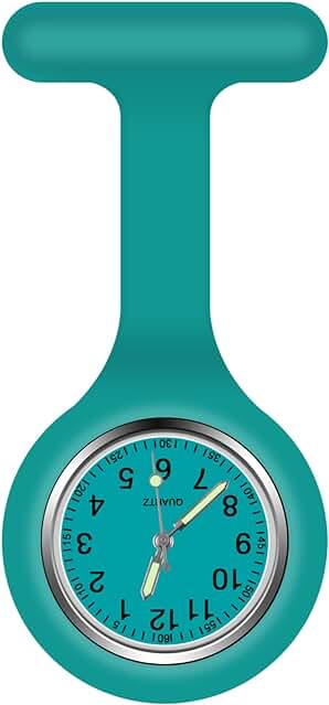 Vicloon Reloj de Bolsillo de Silicona con Broche, Reloj de Enfermera de Bolsillo para Enfermera con Broche para Unisexo Reloj Paraméd Nurse Fob, Regalo para Enfermera Médico