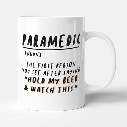 Victorian Print - Taza Divertida de Regalo con Texto en Inglés "Definición Paramédica"