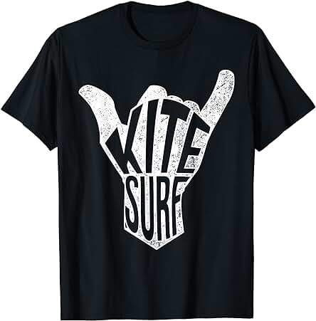 Vintage Kite Surf Kitesurfer Colgar Suelto Kitesurf Camiseta