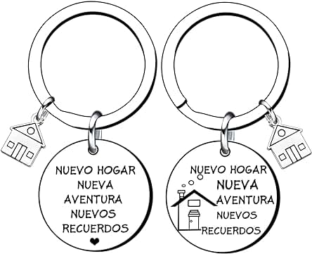 VZIUYTRE 2 de Llavero Nuevo casa Nuevas Aventuras, Primer Regalo de Casa, Regalo de Inauguración de la casa para Mujer Marido, Regalos de Calefacción para Parejas