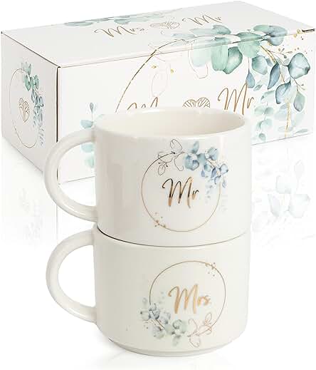 Wedding Tree Juego de 2 Tazas para Parejas - Regalo de boda para los Novios