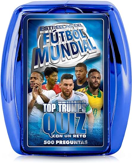 Winning Moves Top Trumps Quizz - Juego de Preguntas y Respuestas - Demuestra tu Conocimiento Sobre Jugadores de Futbol - Versión en Español (WM00036-SPA-6)