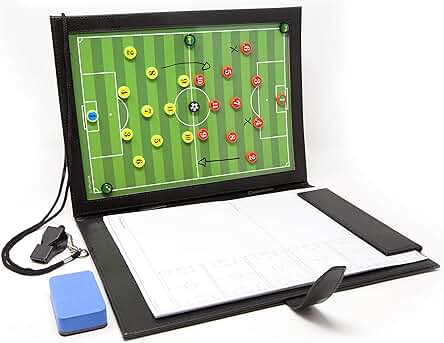 WISEPLAYERFC Carpeta Táctica Plegable para Entrenadores de Fútbol con Bolsillo