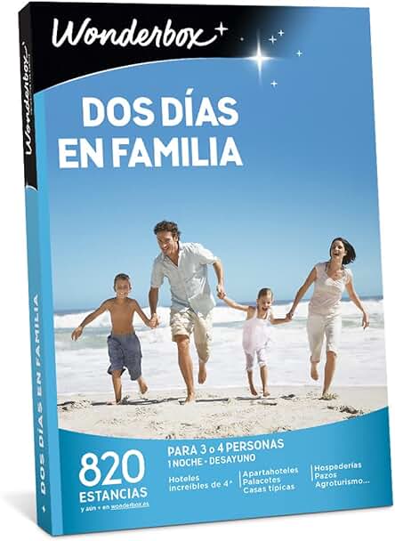 WONDERBOX Caja Regalo -Dos DÍAS EN Familia- 820 Estancias Inolvidables para Cuatro Personas