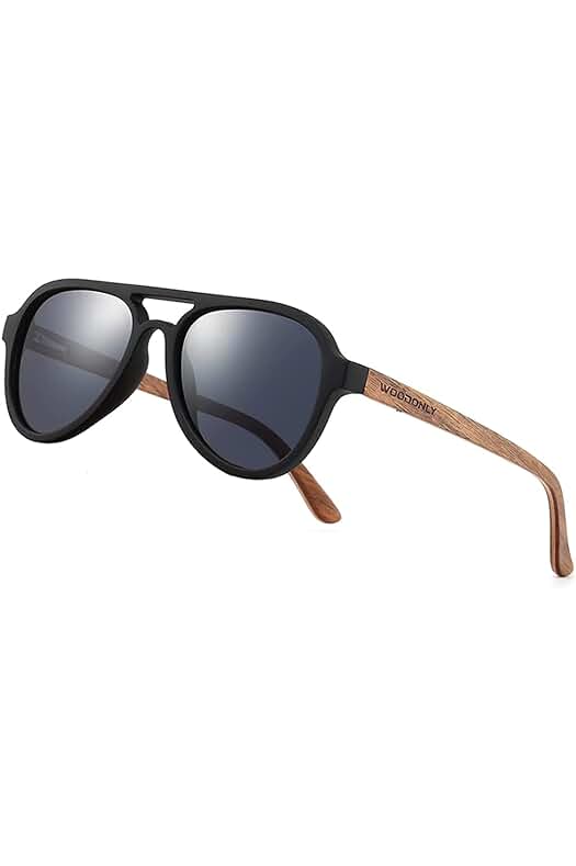 WOODONLY Gafas de Sol de Aviador de Madera Polarizadas - Gafas de Sol de Piloto de Estilo Moderno para Hombres y Mujeres Regalos Perfectos WOODONLY Gafas de Sol de Aviador de Madera Polarizadas - Gafas de Sol de Piloto de Estilo Moderno para Hombres y Mujeres Regalos Perfectos