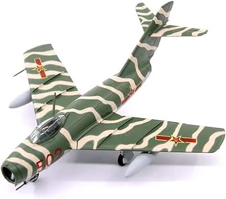 WUURAA Fighter Jet Modelo de Avión Modelo A Escala 1/72, Caza MIG-15 De La Fuerza Aérea China 37133, Modelo De Avión MIG 15 502, Juguete para Regalo Coleccionable De Simulación