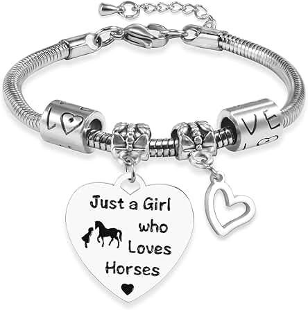 YELUWA Caballo De Regalo Para Las Niñas, Pulsera De Caballo, Sólo Un Caballo Amante De La Pulsera De La Muchacha Para Una Mujer, Hermana, Amante De Los Caballos Regalo De Cumpleaños Con Caja De Regalo YELUWA Caballo De Regalo Para Las Niñas, Pulsera De Caballo, Sólo Un Caballo Amante De La Pulsera De La Muchacha Para Una Mujer, Hermana, Amante De Los Caballos Regalo De Cumpleaños Con Caja De Regalo