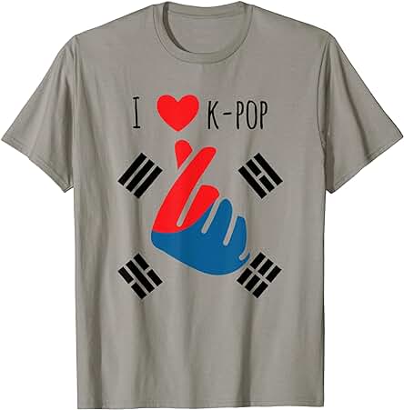 Yo Amo K-Pop Corazón Del Dedo Pop Coreano KPop Camiseta