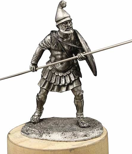 YTOOZ Estatua de Soldados Antiguos, Modelo Militar Griego Antiguo Réplica de Metal de Estaño Colección Medieval Recuerdo Historia Entusiasta Decoración Regalo