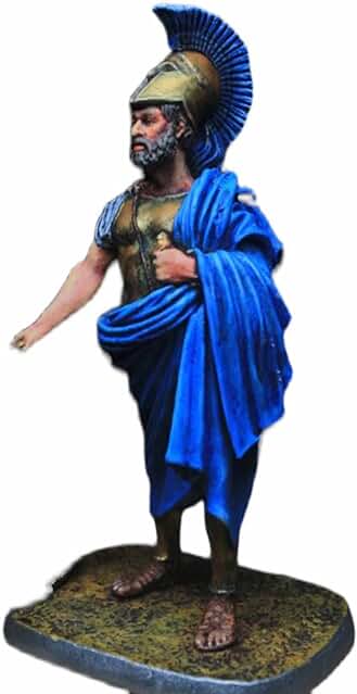 YTOOZ Modelo de Guerrero Medieval, Estatua de Soldado Griego Antiguo, Muñeco Artesanal de Metal de Estaño, Colección de Esculturas de Personajes, Regalo de Decoración para Entusiastas de la Histor