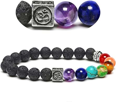 ZEN LIFE® Pulsera de 7 Chakras, Piedras Naturales de 8 mm y Piedras de Lava, Símbolo de Ohmio Grabado de oro, Mujeres y Hombres, gran Regalo, Marca de Marca de ZEN LIFE® – Berlín, Herren 20cm ZEN LIFE® Pulsera de 7 Chakras, Piedras Naturales de 8 mm y Piedras de Lava, Símbolo de Ohmio Grabado de oro, Mujeres y Hombres, gran Regalo, Marca de Marca de ZEN LIFE® – Berlín, Herren 20cm