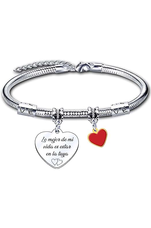 ZYMGUO Regalo para Mujer,Regalo de Amistad para un Amigo,Pulseras para Amante Mujeres,"Lo Mejor de mi vida es Estar en la Tuya",Pulseras de San Valentín para Parejas,Regalo de Cumpleaños