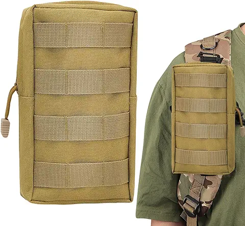 2 Piezas Bolsas Tácticas Molle, Pequeño Bolsa de Cintura, Multitool Molle Pouch, Molle Sistema Accesorio, Bolsa de Emergencia Impermeable para Acampar al Aire Libre Senderismo Trekking  