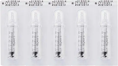 5pcs 0.3ml Ampolla Head, Hyaluronic Pen Accesorio Ampolla Head Aguja Head Masaje Atomizador Beauty Machine Pen para Levantar los Labios Herramienta de Cuidado de la piel Antiarrugas  
