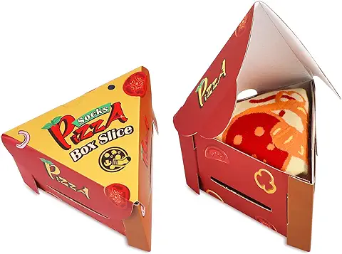 AGRIMONY Calcetines Pizza Sándwich Mujer Divertidos - Personalizados Originales Dibujos Estampados Graciosos Frikis Colores Arte Pizza - Regalos Originales Cumpleaños para Adolescentes  