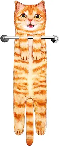 AGRIMONY Divertidos Gatos Toalla de Mano-Decoración Gato Toalla Colgantes para Baño Trapos de Cocina-Animal Absorbente Suave Toallas-Regalos Graciosos para Originales Mujer Amantes de Los Gatos  