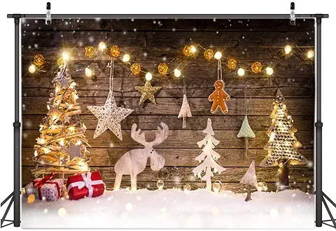 AIIKES 8x6FT Fondo de Fotografía de Navidad Fondo de Decoración de árbol de Navidad Fondo de Foto de Navidad de Bebé Fondo de Fiesta Familiar Fondo de Fotografía de Estudio 10-822  