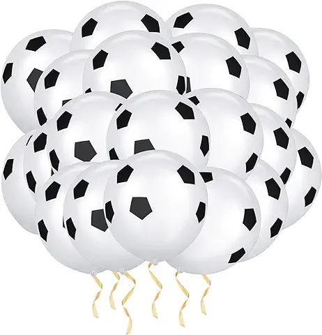 Ainiv Globos Fútbol Cumpleaños, 20Piezas Decoraciones Cumpleaños Niño para Fiestas, 12" Globos de Látex para Niños y Aficionados al Fútbol, Fiesta Deportiva, Reunión Deportiva Escolar, Copa del Mundo  