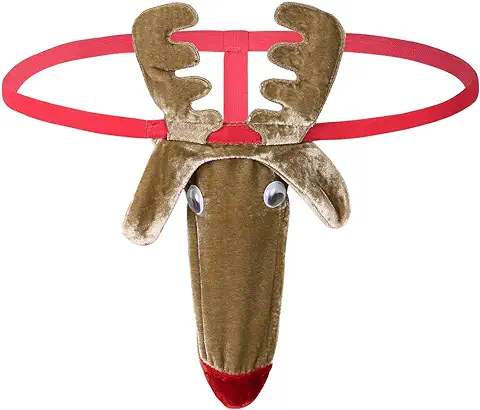 Alvivi Tanga de Navidad Sissy Tanga Jockstrap Boxer Cintura Baja Hombre Elástico Breve con Ciervo Bolsa Navidad Reno Animal Divertido Sexual Ropa Interior 1/3 Alvivi Tanga de Navidad Sissy Tanga Jockstrap Boxer Cintura Baja Hombre Elástico Breve con Ciervo Bolsa Navidad Reno Animal Divertido Sexual Ropa Interior 1/3