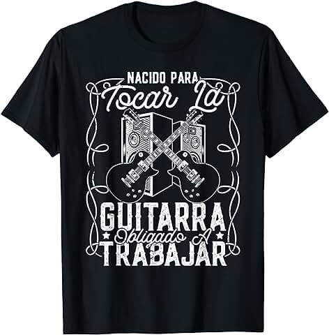 Amante de Música Guitarrista Nacido para Tocar la Guitarra Camiseta  
