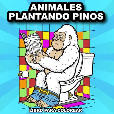 Animales Plantando Pinos: Libro de Colorear para Niños y Adultos con Mandalas y Dibujos Originales. Regalo Ideal para Relajarse o de Amigo Invisible. (Animales Divertidos)  