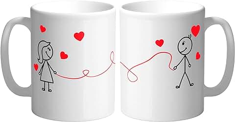 AR Regalos Pack de Tazas Pareja Hilo Rojo del Destino AR Regalos Pack de Tazas Pareja Hilo Rojo del Destino