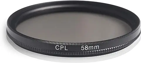 Ares Foto® 58mm Filtro de Polarización Circular. Circular Polarizing Filter. Fabricado en Aluminio y Vidrio óptico. Compatible con Canon Sony Nikon Fujifilm Tamron Sigma Olympus  