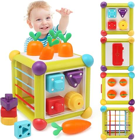 Ballery Juguetes Niños 1 Años, Juegos Montessori Educativos Sensoriales, Juguetes Cubo de Actividades Clasificador de Formas, Juguete Bebe 6 9 12 18 Meses Desarrollo Regalo Niña Niño  