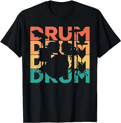 Bateria Retro Vintage Regalo Para Bateristas Camiseta Bateria Retro Vintage Regalo Para Bateristas Camiseta