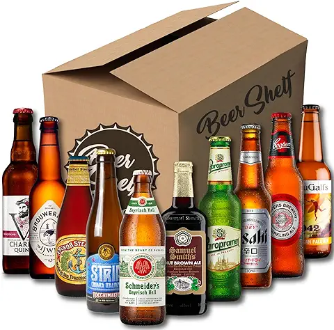 Beer Shelf - Colección de Cervezas | Pack Cervezas del Mundo (Pack 10 Tipos) – Regalo de Cerveza - Cervezas Degustación – Experiencia Cerveza Internacional  