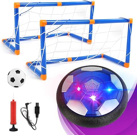 BelleStyle Balón Fútbol Flotant,Recargable Pelota Futbol con 2 Metas y 2 Goles,Balones Futbol Juguete Niños 3 4 5 6 7 8 9 10 11 12 Años,Luces LED Air Power Soccer para Regalos Cumpleaños BelleStyle Balón Fútbol Flotant,Recargable Pelota Futbol con 2 Metas y 2 Goles,Balones Futbol Juguete Niños 3 4 5 6 7 8 9 10 11 12 Años,Luces LED Air Power Soccer para Regalos Cumpleaños