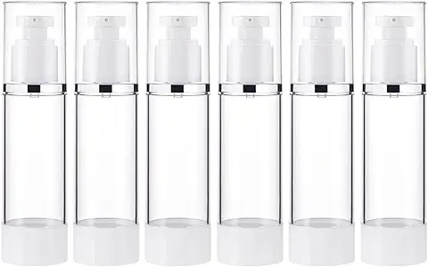 BENECREAT 6 Paquetes de 80 Ml/2.7 Onzas Botellas sin aire de Vacío Cosmético de Viaje Botellas de Cosméticos Recargables para Loción Champú, Aceite Esencial, otro Producto de Belleza  