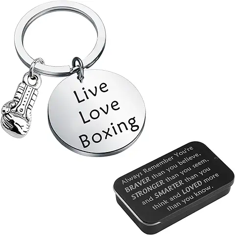 BNQL Llavero de Boxeo para Amantes del Boxeo, Regalo de Boxeo, Guante de Boxeo, Boxeo, Regalos Inspiradores BNQL Llavero de Boxeo para Amantes del Boxeo, Regalo de Boxeo, Guante de Boxeo, Boxeo, Regalos Inspiradores