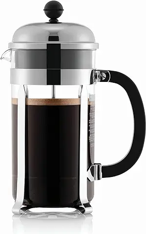 Bodum Chambord French Press 8 Cups 1 L Cafetera émbolo, Acero Inoxidable, Brillante, 1.0 Litros  