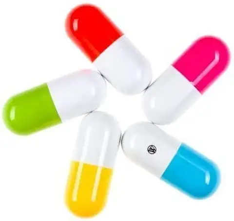 Bolígrafos en Forma de Cápsula de Medicamento, un Regalo Genial para Farmacéuticos, Médicos o Enfermeros, Tinta Negra  