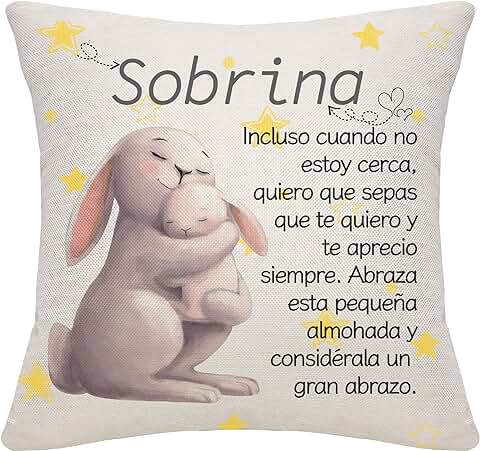 Bommex Recordatorio Regalo para Sobrina de Tío Regalo para Sobrina Funda de Cojín para Sobrina Cumpleaños Graduación (Sobrina)  
