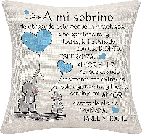 Bommex Sobrino Regalo de Tía Tío Sobrino Funda de Cojín de Tía Tío Sobrino Regalo de Graduación Regalo de Cumpleaños (Sobrino) Bommex Sobrino Regalo de Tía Tío Sobrino Funda de Cojín de Tía Tío Sobrino Regalo de Graduación Regalo de Cumpleaños (Sobrino)