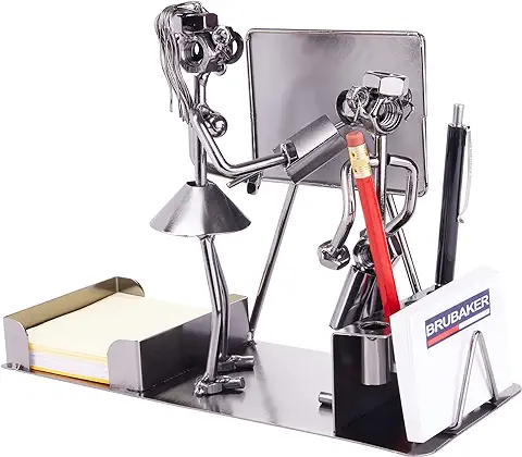BRUBAKER Que se Joda el Mujer Profesor con Portabolígrafos - Trabajo Manual Figura de Hierro Escuela Maniquí Metálico con Tarjetero y Compartimento para Blocs de Notas - Idea de Regalo BRUBAKER Que se Joda el Mujer Profesor con Portabolígrafos - Trabajo Manual Figura de Hierro Escuela Maniquí Metálico con Tarjetero y Compartimento para Blocs de Notas - Idea de Regalo