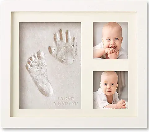 Bubzi Co Kit de Recuerdos para Niños y Niñas Recién Nacidos, Regalos para Bebés y Bebés, Regalos para baby Shower, Marcos de Fotos de arte de Memoria para la Lista de Bebés, Decoración  